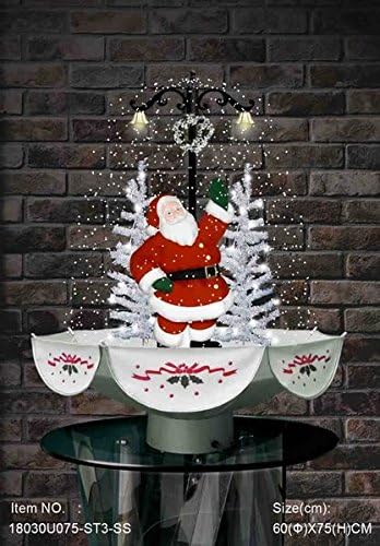 LEKEEZ® New Xmas Christmas Snowing Tree with Umbrella Shaped Base with Lighting and Decorations