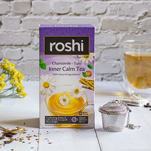Image of Roshi Inner Calm Tea | 25 Bags | Calming Chamomile Herbal Tea