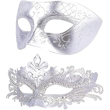 Hoshin Masquerade Mask for Couple, Mardi Gras Deecorations Venetian Masks for Womens