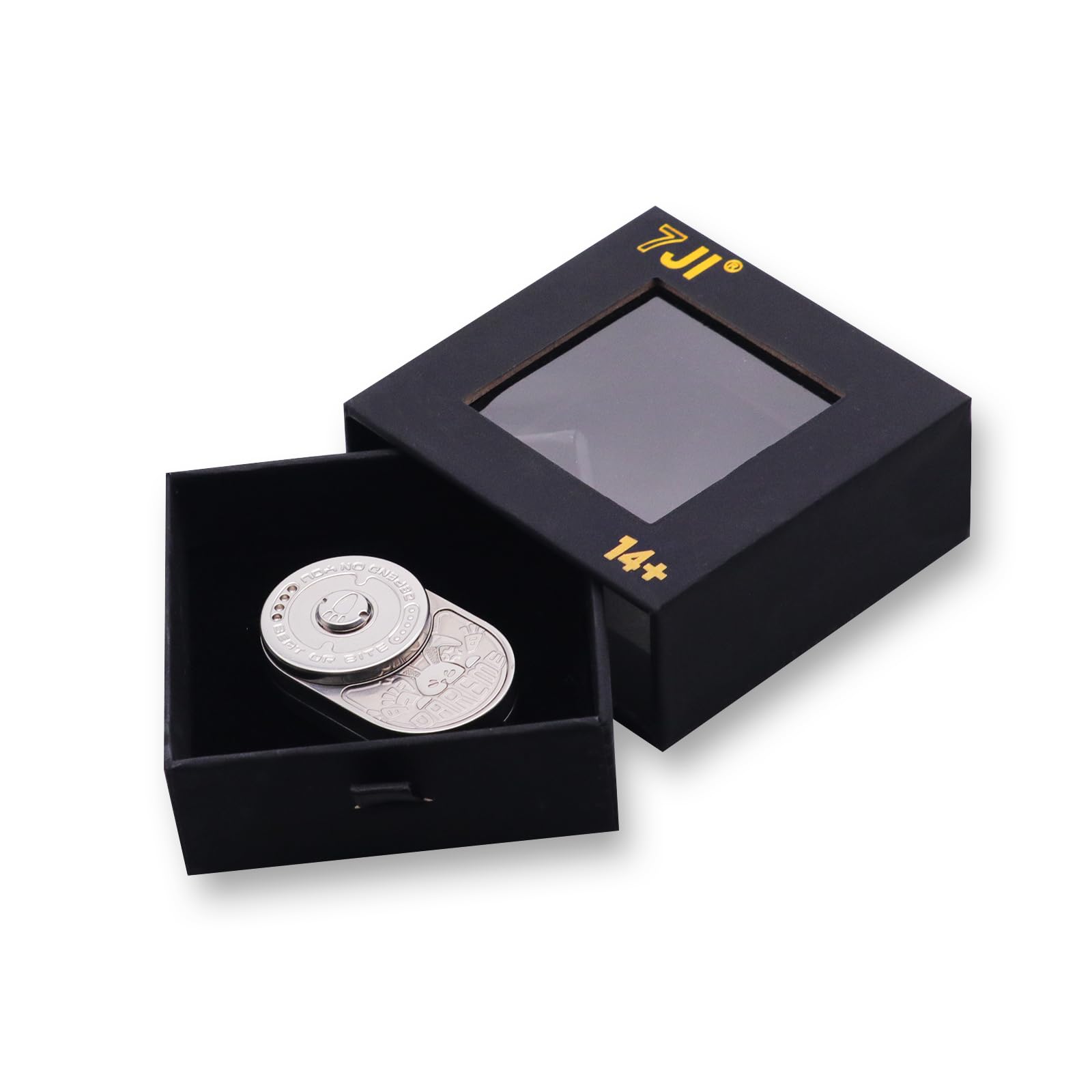 Fidget Slider metalowy magnes Fidget Push Card, wzór królika, zabawka ADHD dla dorosłych, zabawka antystresowa, prezent antystresowy, zabawka dekompresyjna, do biura