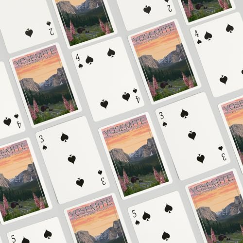 Baraja de Poker Yosemite National Park con Osos y Flores miniatura 4