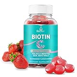BeLive Biotin Gummies with MultiVitamins, Folate, Inositol – Supports Hair Growth, Healthy Skin & Na