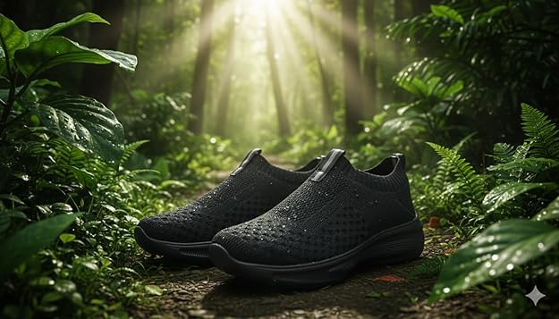 Image of Kraasa Trial Running Shoes with Lightweight Memory Insole | Breathable, Anti-Skid Knit Sneaker, Walking & Gym Shoes