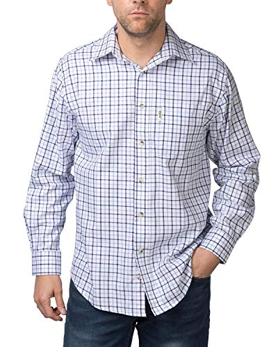 Rydale Mens Country Check Shirts (2XL, Richmond Fine Blue/Navy)