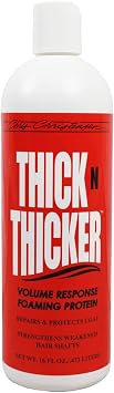 Chris Christensen Thick N Thicker Response Foaming Protein Dog Conditioner, Locks in Thickness & Adds 400x The Volume, Pro-Vitamin Formula, All Coat Types, Made in USA, 16 oz