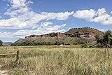 Larimer County, CO Photo - A gnarled red outcropping along U.S. 34, the route to Rocky Mountain National Park between Loveland and Estes Park, in Larimer County, Colorado - 12in x 8in