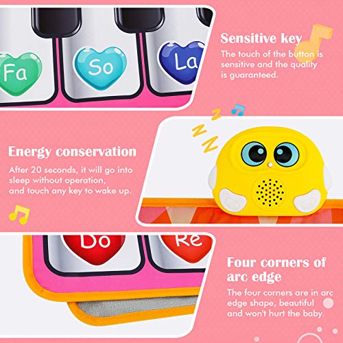 Kids Musical Piano Mats,47.24X15.75 Inch Soft Baby Early Education Portable Dance Music Piano Keyboard Carpet Musical Touch Play Game Toy Gifts For 1 2 3 4 5 Year Kids Toddlers Girls Boys #TOP3