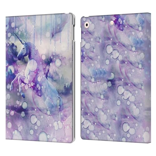 Étui en cuir iPad 10.2 Haroulita Licorne d'hiver aux finitions graphiques premium