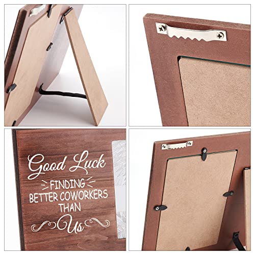 FINGERINSPIRE Good Luck Finding Better Coworkers Than Us Picture Frame 10x15cm Goodbye Farewell Photo Frame Hanging/Tabletop Wooden New Job Gift Photo Frame for Boss Coworker Friend Team Member - Image 4