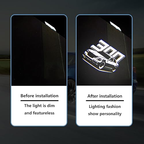 Miniatura 9 de 2 luces de proyector de logotipo para puerta de automóvil compatibles con Chrysler 300 300c 300s 2005 - Luz LED de sombra fantasma, lámpara de