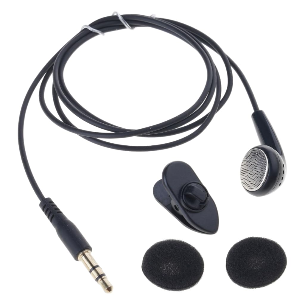 Tsophreniq 3.5mm in Ear Single-Side Earphones Earbud Corded Headsets Headphone Single Side for MP3 MP4 Mobile Phones