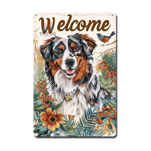 Ymyoo Plaque murale décorative vintage en aluminium résistant à la corrosion - 20,3 x 30,5 cm