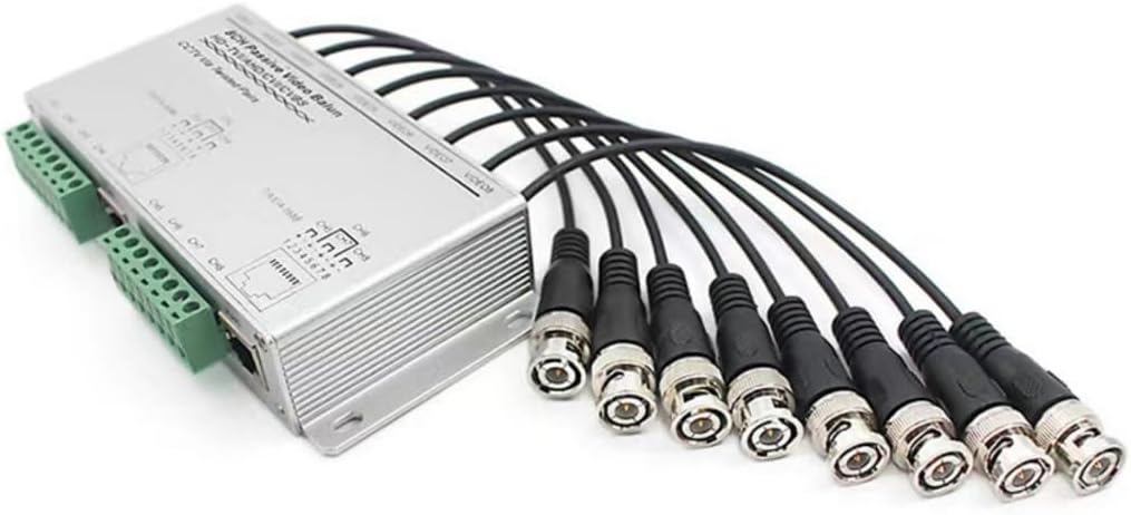 Durability 8CH Passive Video Balun Transmitter for CCTV Systems Supporting 200W/300W/500W/800W Surveillances Cameras
