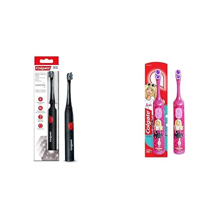Colgate Proclinical 150 Sonic Charcoal Battery Powered Toothbrush - 1 Pc & Colgate Kids Barbie Battery Powered Toothbrush - 1 Pc Combo