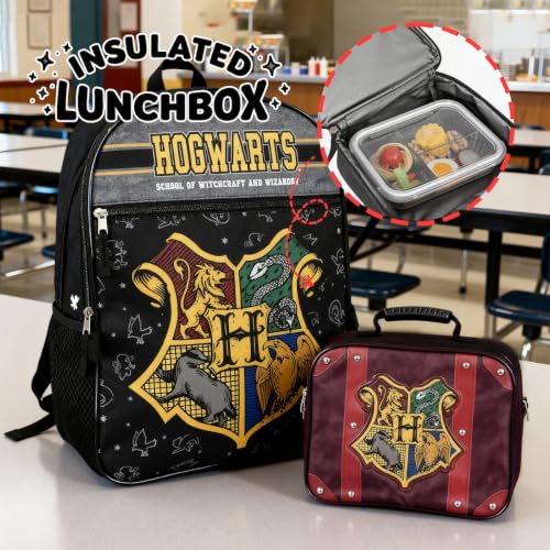 Image of Bioworld Harry Potter Hogwarts Kids 2-Pc 16-Inch Backpack With Trunk-Inspired Lunch Kit