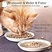 Pavlleen 3 Stück Katzennapf Keramik, mit Rutschfestem Gummiboden,Flacher breiter Futter- und Wassernapf für Kätzchen, Anti Whisker Fatigue Katzengeschirr Set, für Katzen und Kleintiere