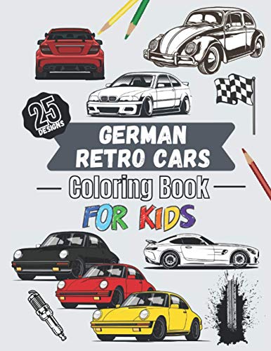 German Retro Cars coloring book – 25 designs for kids: Retro car for boys, kids and adults | 25 beautiful pages to color. image 2