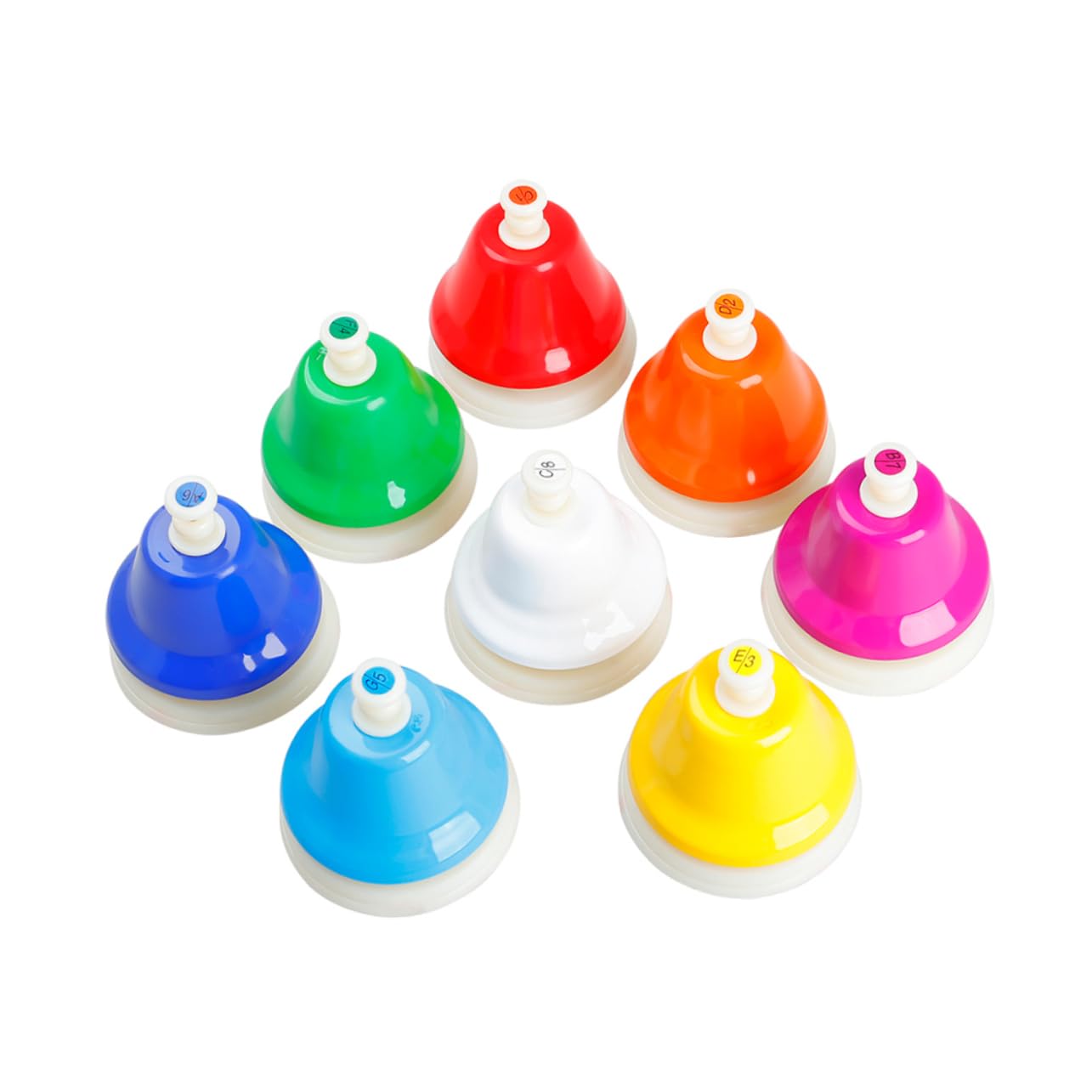 Juguete de Campana de Mano de Metal de 8 Notas, 1 Set | Acero Inoxidable, Ligero para Primaria y Educación, Decoracion Colegio, Campanas Musicales para Niño Niña