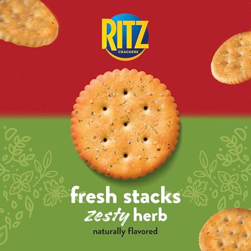 Image of RITZ Fresh Stacks Zesty Herb Crackers, Travel Snacks, 8 Multi Snack Packs | Individually Wrapped