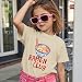 Cayxatiu Ramen Anime Japanese Shirt for Girls Funny Kawaii Graphic Tees Anime Gifts T Shirts Cute Shirts for Kids(Apricot,160)