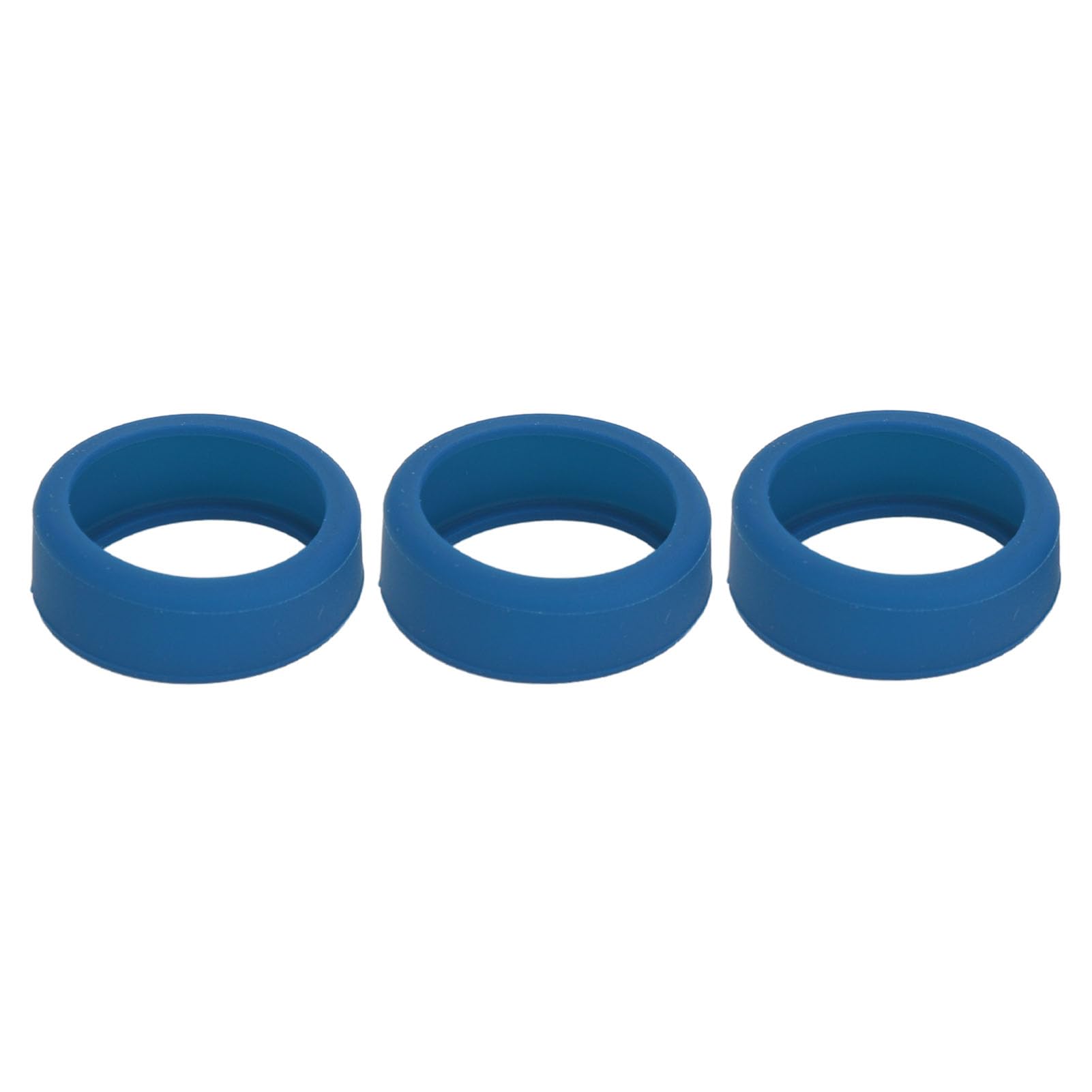 equlup 3PCS Silicone Ring Cover, Elastic Ring Protective Cover Anti Scratch Universal Soft Smart Rings Protectors for Fitness, Workouts, Daily Use (Blue, M)