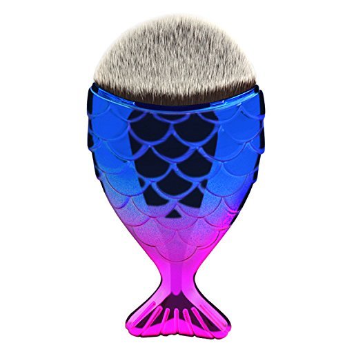 Vikeepro Makeup Brush 2017 New Arrival Mermaid Brush Cosmetic Tools Fish Makeup Brush Makeup Tools Liquid Foundation Brush (Multicolor)