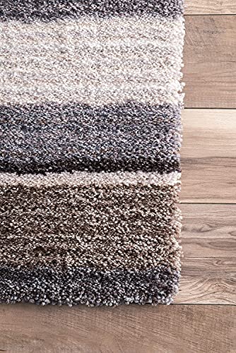 Image of Shaggy Carpet for Living Room Bedroom 2X6 FEET Fluffy Plush Area Rug, Thick Fur Floor Carpet Modern Cozy Rug for Home Decor, Kids Room Bedside Hall, Durable Comfortable Shaggy Rug (Biege)