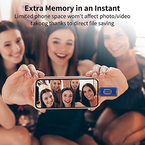 USB Flash Drive for iPhone 512GB, iPhone Memory Stick, iPhone Photo Stick External Storage for iPhone/PC/iPad/Android and More Devices with USB Port (512GB, A-Blue)