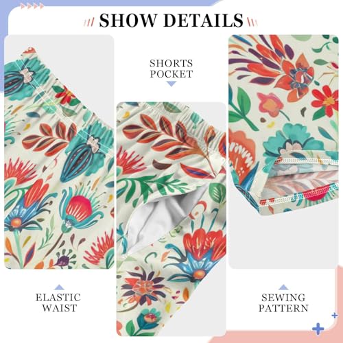 J JOYSAY Flower Blossom Foliage Pajamas Pants Soft Long Pajama Bottoms Lounge Sleep Pants Size S-XL4