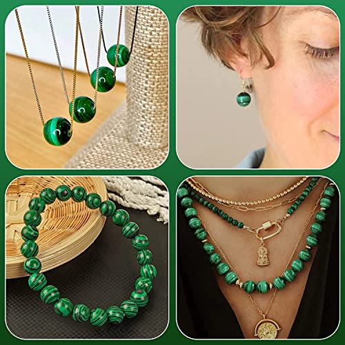 Image of 51pcs Natural Beads Round Malachite Gemstone Beads Loose Beads 8 MM || Feng Shui ||Reiki || Dana Firangi || Guardian Stone || दाना फिरंग रत्न