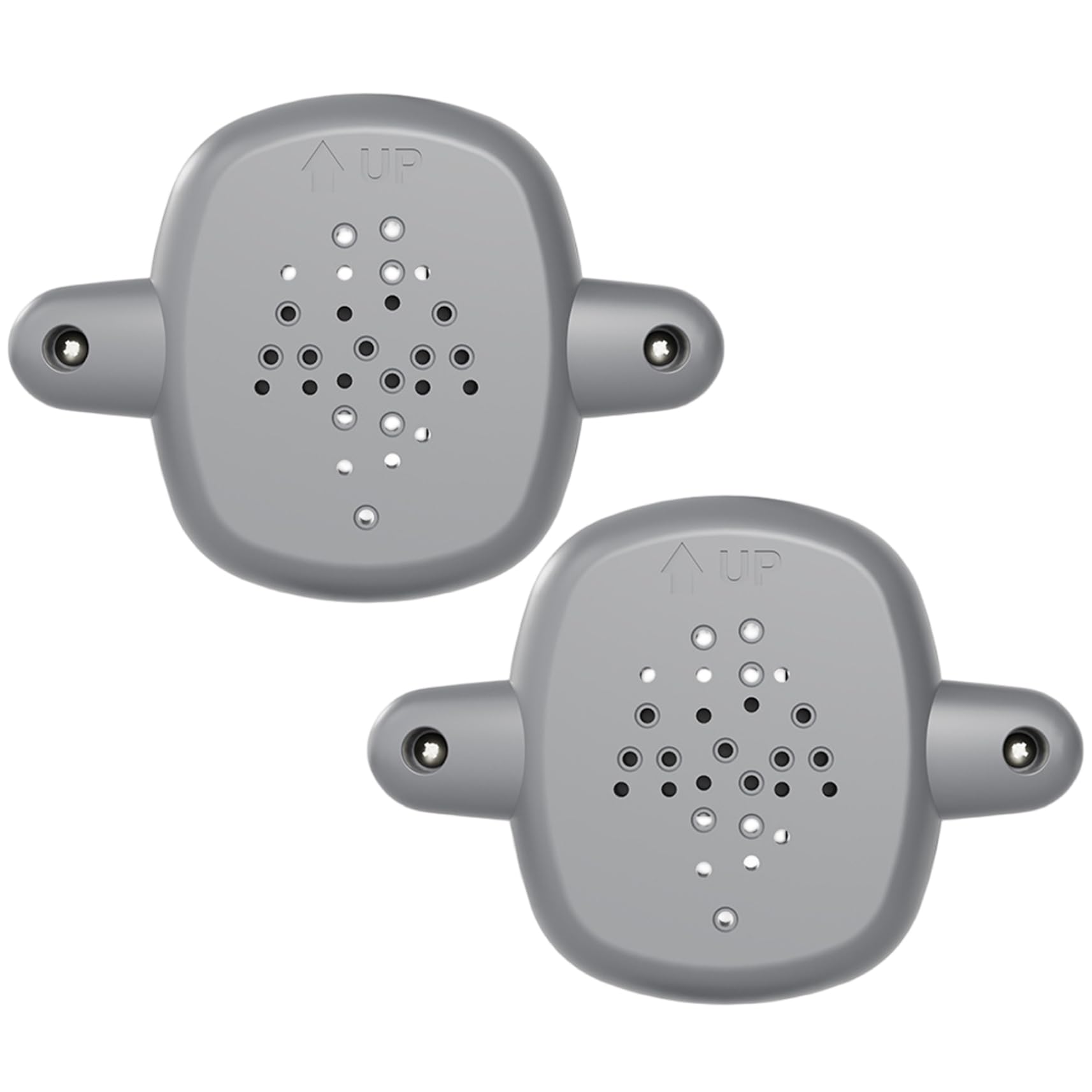 2Pcs Baby Gate Banister Adapter, Plastic Baby Gate Parts No-Drilling Mounting Fittings for Retractable, Mesh & Iron Gates, Stair Banister Protector, Grey Parts