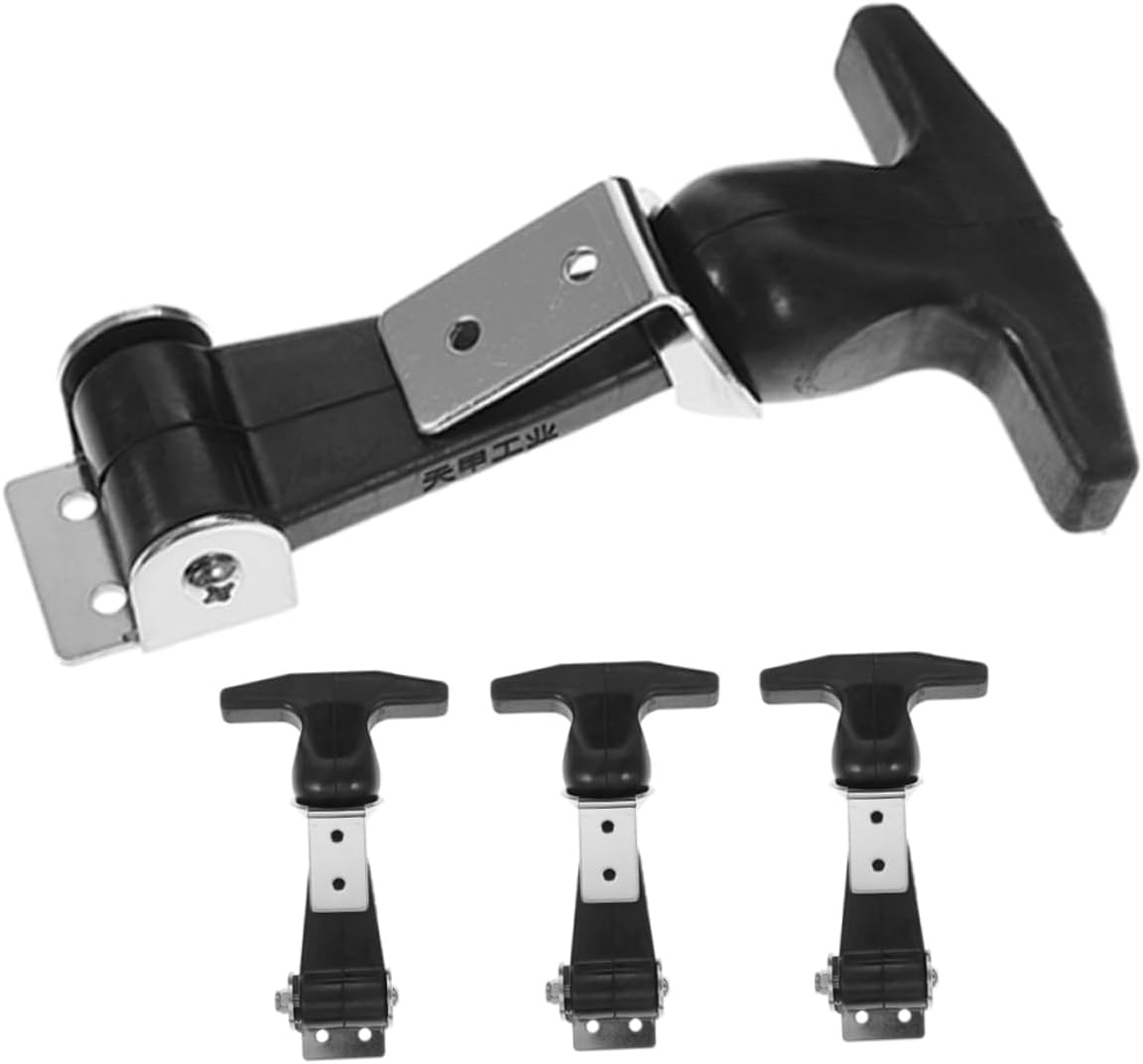 4pcs Rubber Draw Latches with T Handle Hasp for Tool Box