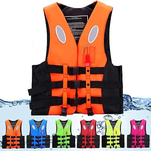 BaHeLs Adult Kayak Vest High Buoyancy Swim Vest Womens Mens Adjustable Safety Jacket Swimming Fishing Outdoor Water SportsSurfing Rafting Kayaking (Color : Orange Size : XX-Large)