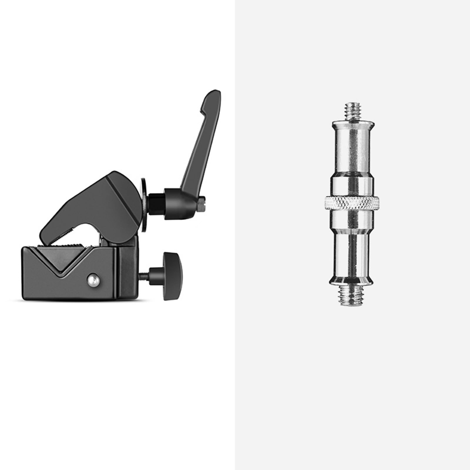 Professionelles Fotostudio-Klemmen-Set mit 1,6 cm Bolzen und 5,3 cm Backenkapazität für Kamera-Beleuchtungshalterungen