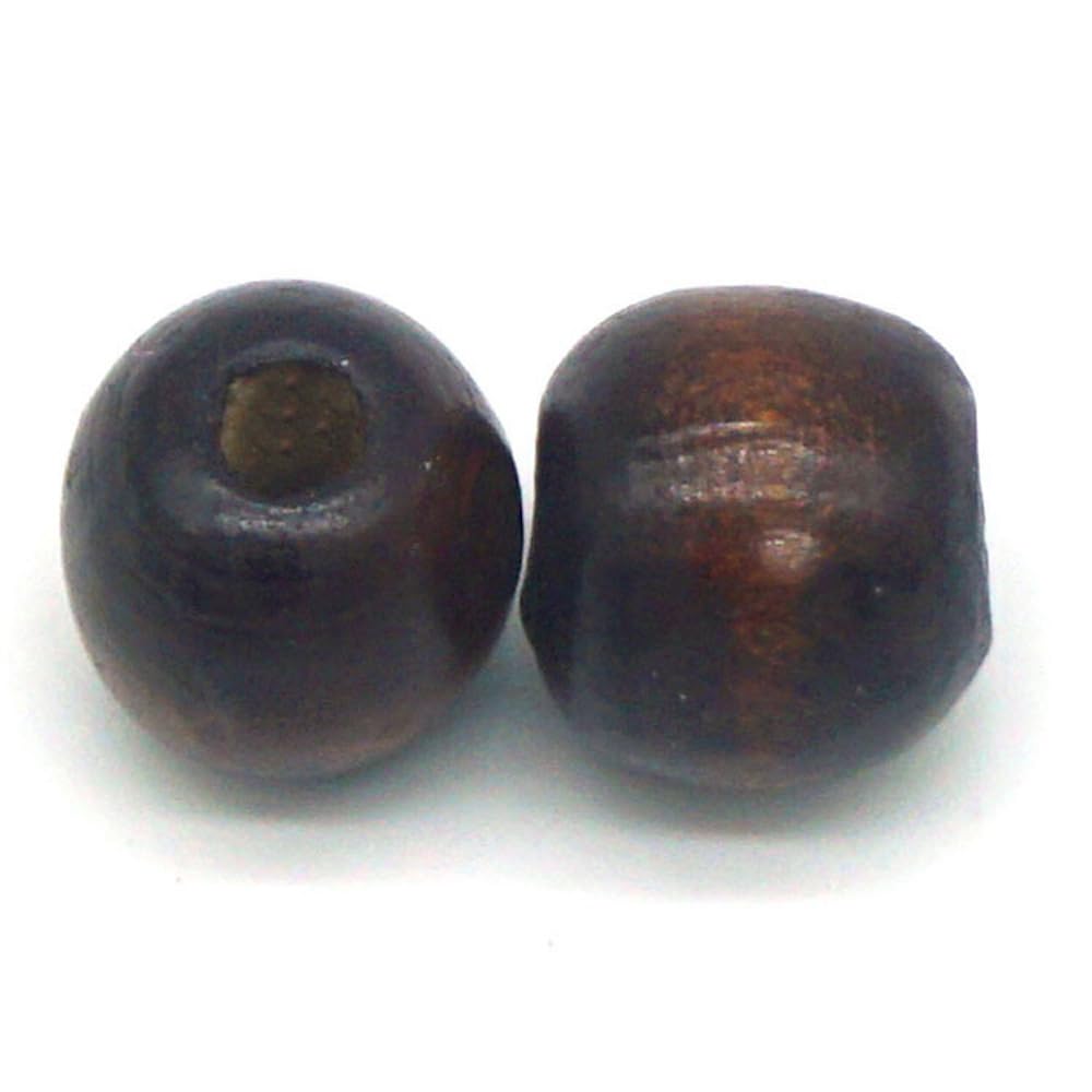 Pack of 1000 Natural Brown Round Wooden Beads for Threading Wooden Craft Beads for DIY Handmade Macrame Decor Accessories Jewellery Making Bracelet Necklace Craft 7 x 8 mm (Hole Diameter 2-3 mm)