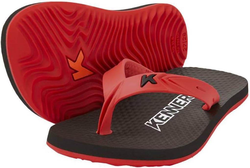 Chinelo Infantil Kenner New Summer Kids – Preto e Vermelho – 29/30