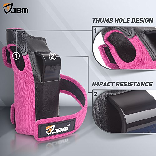 Jbm International Adult / Child Knee Pads Elbow Pads Wrist Guards 3 In 1 Protective Gear Set, Pink, Adult #TOP3