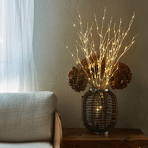 Fudios Lighted Branches 150 Led Fairy Lights With Timer 32In Plug In, Electric Lit White Birch Twigs For Vase Christmas Inside Outside Decor 1 Set #TOP4