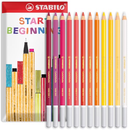 Lápices Stabilo CarbOthello pastel pack 12 tonos cálidos miniatura 1