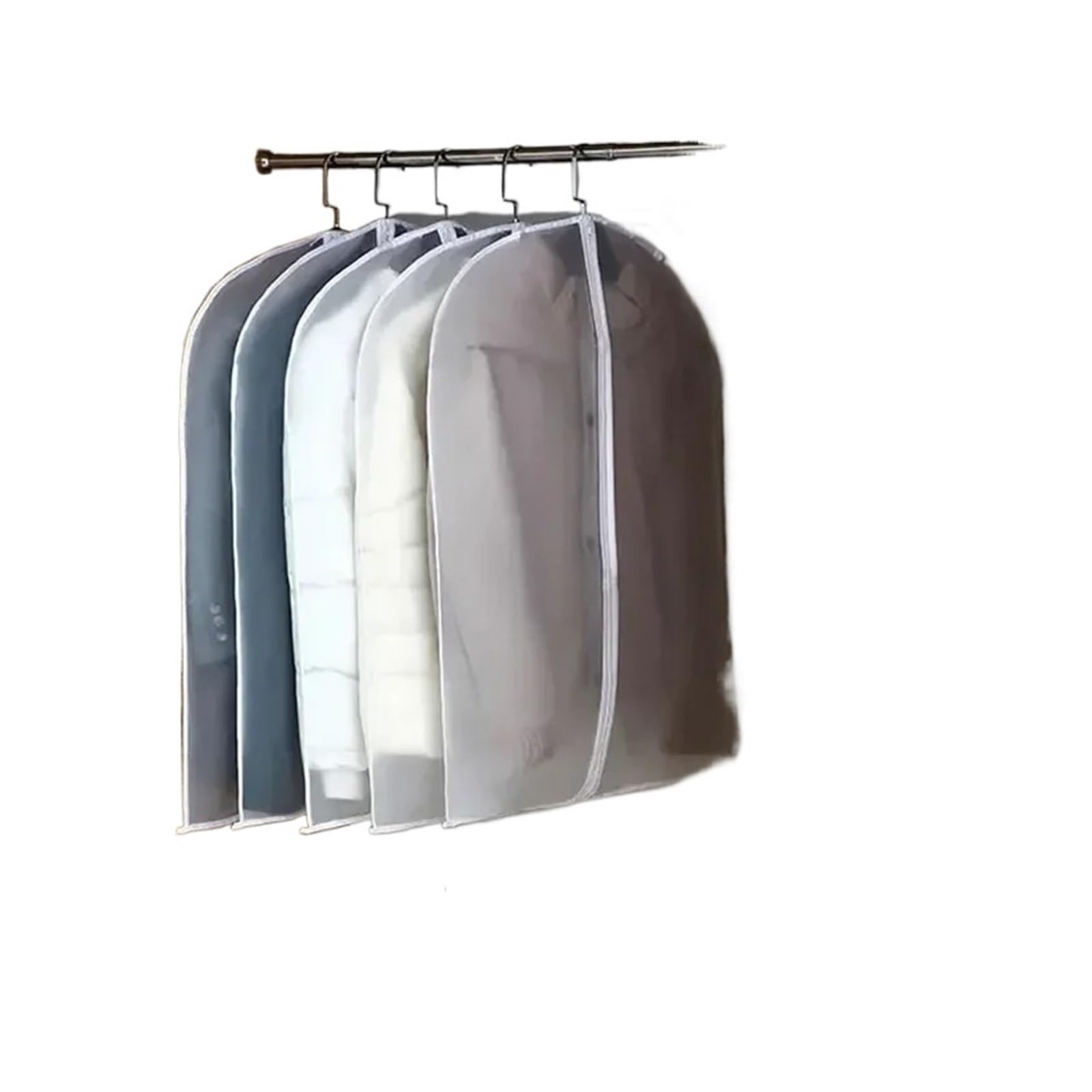 clothes dust bag 1-5PCS Clothes Dust Cover Transparent Thickened Washable Bag PEVA Household Coat Suit Hanging for home(60x80cm,5PCS)