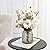 MEGLORYA Fake Flowers Artificial Flowers Roses Daisies with Vase, Faux Silk Flowers Eucalyptus Fake Plant Decor for Home Office, Bathroom Farmhouse Kitchen Dining Table Decor