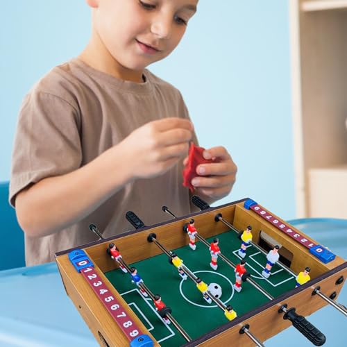 KOOMAL Mini-Tischfußball-Spiel, Holzfußball-Tischspiel für Kinder und Erwachsene – Bild 3