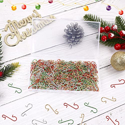 240Pcs Christmas Ornament Hooks Metal Wire Hooks S-Shaped Hangers With Storage Box For Ornament Hooks Christmas Tree (Gold, Silver, Red And Green) #TOP2