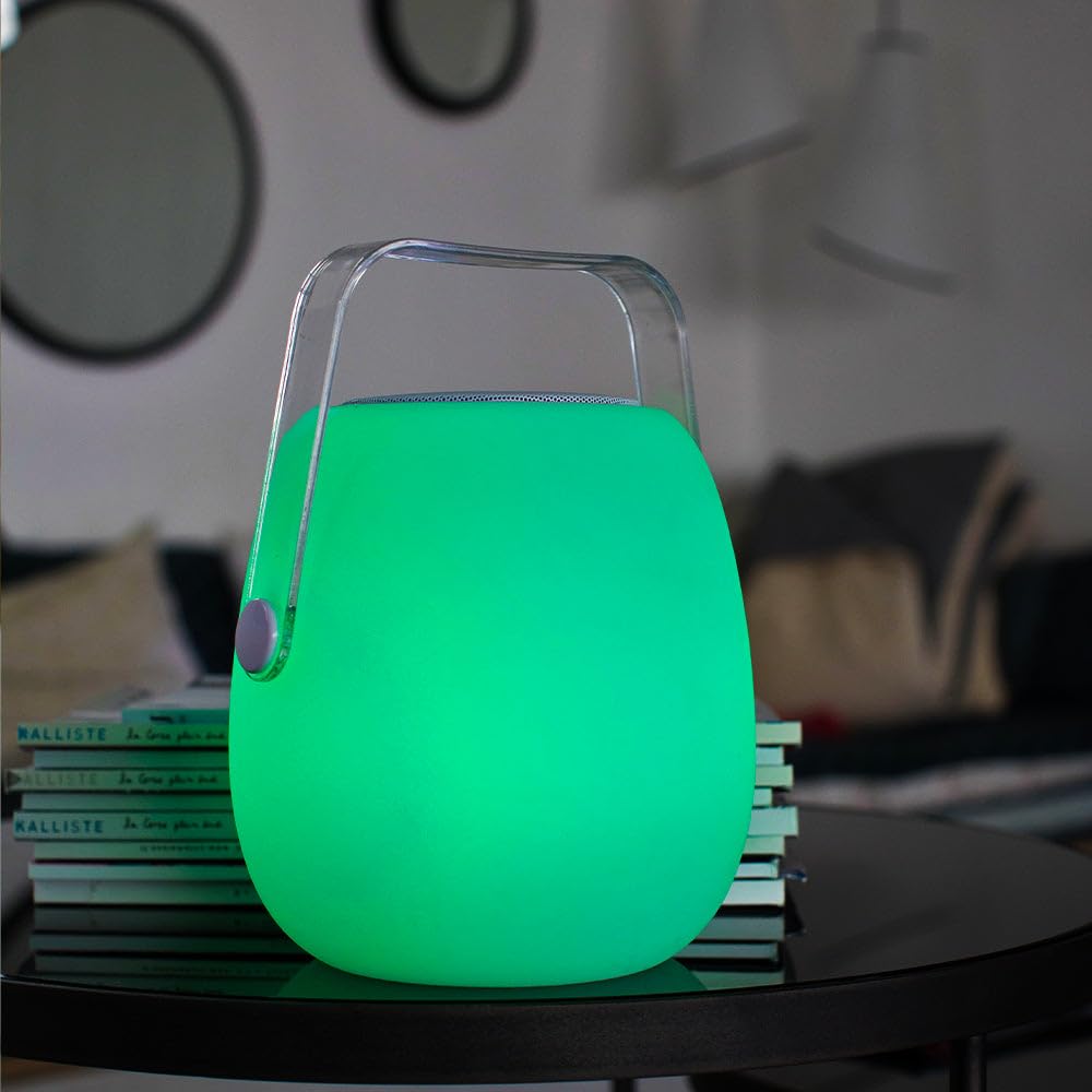 Lumisky Baladeuse Enceinte Bluetooth sans Fil LED Blanc/Multicolore dimmable So Play H30cm avec télécommande