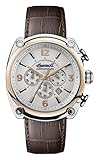 Mineralglas Ingersoll Herren Datum klassisch Quarz Uhr mit Leder Armband I01203