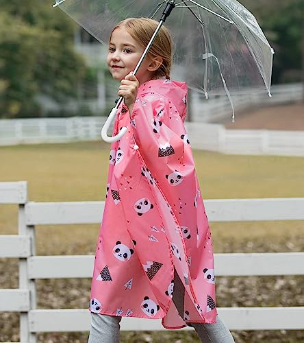 Image of SaphiRose Lightweight Kids Rain Poncho Jacket Waterproof Outwear Rain Coat