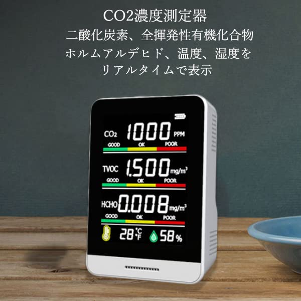 Amazon | CO2濃度測定器 CO2マネージャー 二酸化炭素計測器 CO2 二酸化