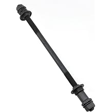 Bike axle 240 mm /9.45 in Bike Multi-Speed Rear hub axle 3/8 "Black 26tpi Hub Cone Lock nut Washer kit -1pcs