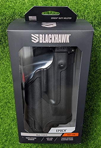 BLACK HAWK INC. Blackhawk Epoch Level 3 Molded Light Bearing Duty Holster for Glock 17/22/31, Matte 44E000BK-R