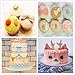 JeVenis 5 PCS Mini Knitting Sweater Fondant Mold Crochet Texture Cake Decoration Button Impression Mat for Baby Shower Party Cupcake Cake Decoration